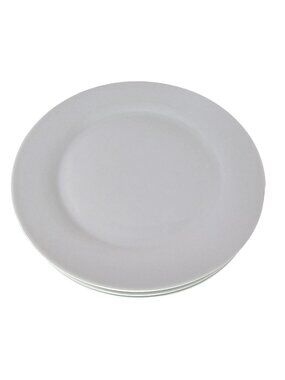 Set Of 4 Tabletops Gallery Umbria White Dinner Plates Dishwasher Microwave Safe